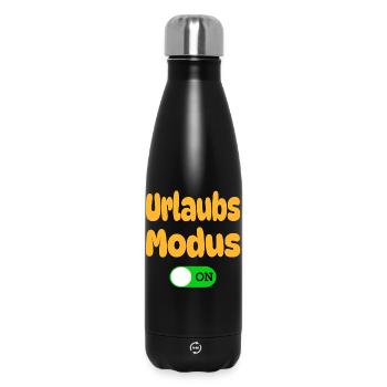 Urlaubsmodus An Lustiges Ferien Schalter T-Shirt - Thermosflasche 500 ml - Schwarz - Vorne