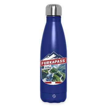 Sticker_CH_Furka - Bouteille isotherme 500 ml - bleu foncé  - Devant