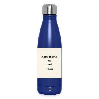 The new black of humanity - Insulated Water Bottle 500 ml - dark blue  - Front