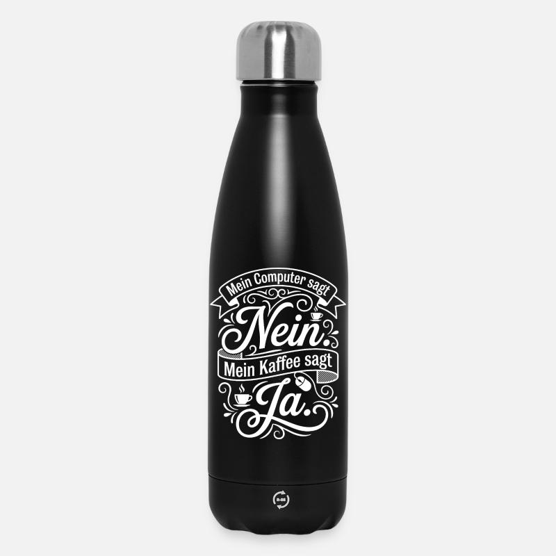 Kaffe vs Computer-citat - Termoflaske 500 ml - sort