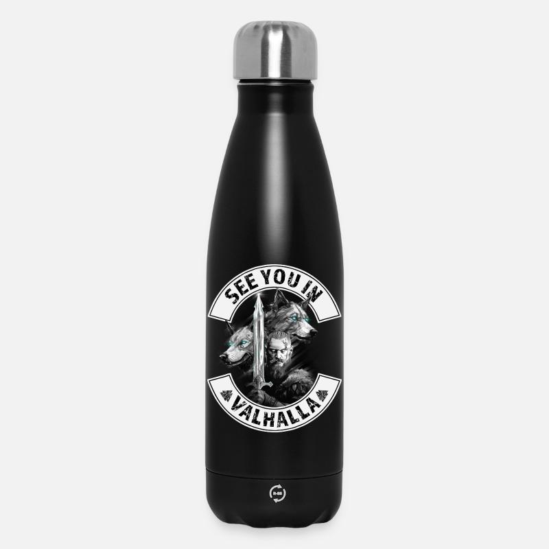On se voit à Valhalla - Bouteille isotherme 500 ml - noir