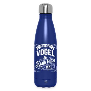 Der frühe Vogel kann mich mal Humor - Thermosflasche 500 ml - Dunkelblau  - Vorne