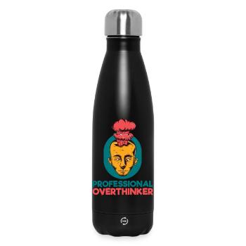 Professional Overthinker - Thermosflasche 500 ml - Schwarz - Vorne