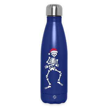 Skibidi challenge meme Skelett Weihnachten Tanz - Thermosflasche 500 ml - Dunkelblau  - Vorne