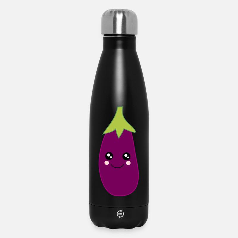 Aubergine Légume Costume Carnaval Carnaval - Bouteille isotherme 500 ml - noir