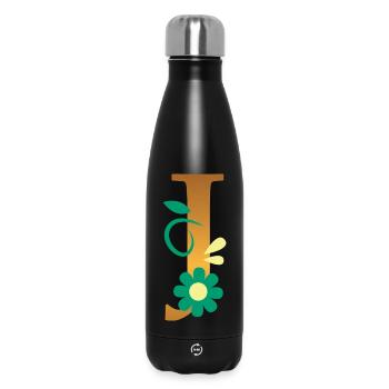 J - Insulated Water Bottle 500 ml - black - Front