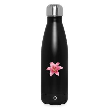 Lilienblume – Lilie - Thermosflasche 500 ml - Schwarz - Vorne