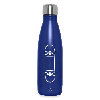 Skateboard Sketch - Insulated Water Bottle 500 ml - dark blue  - Front