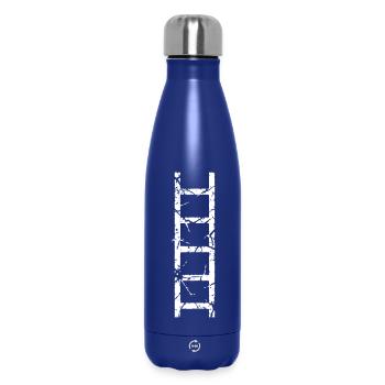 Leiter Handwerk Aufstieg Grunge Vektor - Thermosflasche 500 ml - Dunkelblau  - Vorne