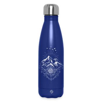 Hiking Mountains Edelweiss - Insulated Water Bottle 500 ml - dark blue  - Front