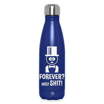 Bräutigam: Forever? Holy Shit! (Hochzeit JGA / W) - Thermosflasche 500 ml - Dunkelblau  - Vorne