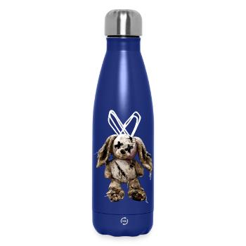 Düsterer Stoffhase Kuscheltier  - Thermosflasche 500 ml - Dunkelblau  - Vorne