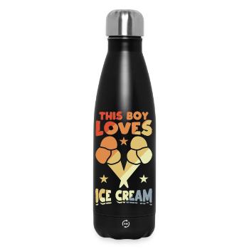 Dieser Junge liebt Eiscreme - Thermosflasche 500 ml - Schwarz - Vorne