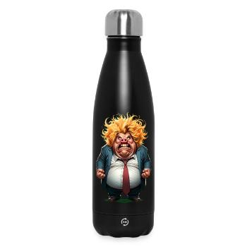 Caricature de citoyen en colère - Bouteille isotherme 500 ml - noir - Devant