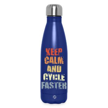 Ruhiger Radfahrer - Thermosflasche 500 ml - Dunkelblau  - Vorne
