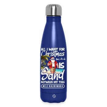 Noël hawaïen Mele Kalikimaka - Bouteille isotherme 500 ml - bleu foncé  - Devant