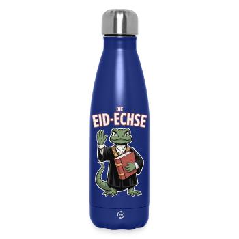 Eid-Echse lustiges Reptilien Justizmotiv - Thermosflasche 500 ml - Dunkelblau  - Vorne