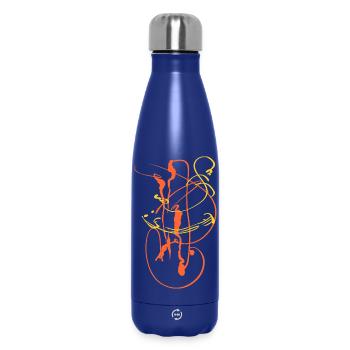 abstrakt - Thermosflasche 500 ml - Dunkelblau  - Vorne