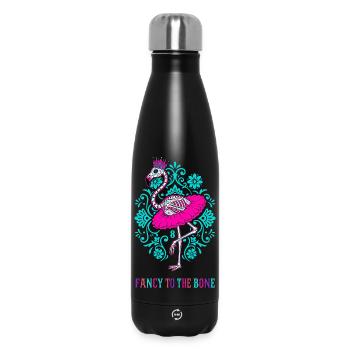 Fancy To The Bone 8e anniversaire Flamant rose - Bouteille isotherme 500 ml - noir - Devant