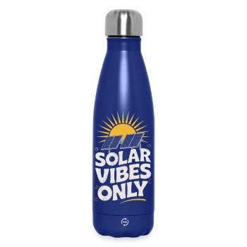 Solar Vibes Only Solar Energy Photovoltaics - Insulated Water Bottle 500 ml - dark blue  - Front