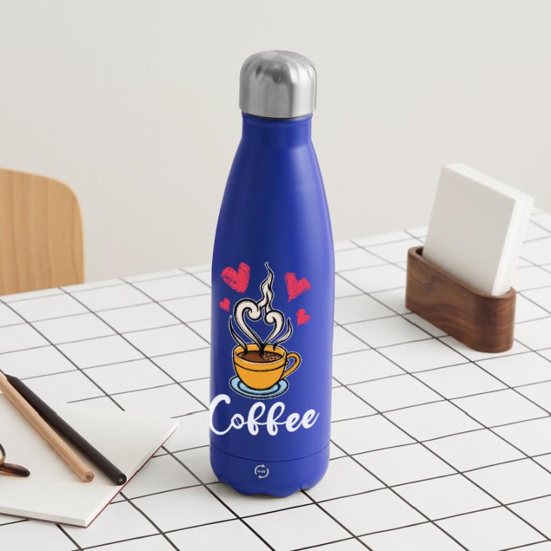 Caffeine Coffee Drinking Coffee Drinker Saying Insulated Water Bottle 500 ml