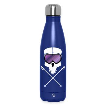 Crâne de ski - Bouteille isotherme 500 ml - bleu foncé  - Devant