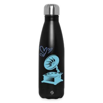 Music Gramophone Retro - Insulated Water Bottle 500 ml - black - Front