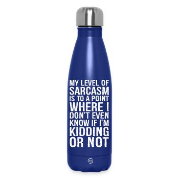 Mein Maß an Sarkasmus ist bis zu einem gewissen Punkt lustiges Hemd - Thermosflasche 500 ml - Dunkelblau  - Vorne