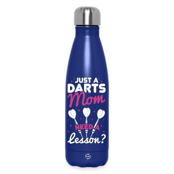 Darter Mutter - Brauchst Du eine Lektion - Thermosflasche 500 ml - Dunkelblau  - Vorne