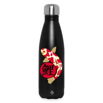 Poisson japonais et manga - Bouteille isotherme 500 ml - noir - Devant