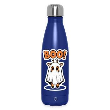 Giraffe Boo Halloween Lustig Geschenk Tierfan - Thermosflasche 500 ml - Dunkelblau  - Vorne