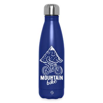 VTT - Jeu de mots sur le vélo - Bouteille isotherme 500 ml - bleu foncé  - Devant