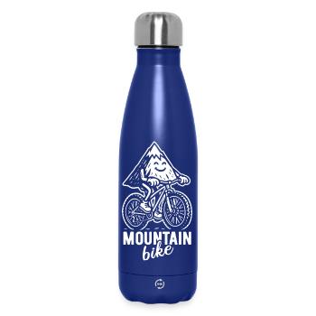 VTT - Jeu de mots sur le vélo - Bouteille isotherme 500 ml - bleu foncé  - Devant