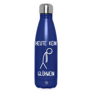 Weihnachten Weihnachtsfeier Heute kein Glühwein - Thermosflasche 500 ml - Dunkelblau  - Vorne