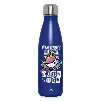Licorne Punk Rock - Bouteille isotherme 500 ml - bleu foncé  - Devant