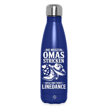 Oma Tanzt Linedance - Thermosflasche 500 ml - Dunkelblau  - Vorne