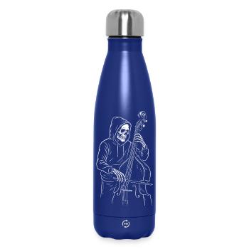 Hooded Skeleton Cellist - Insulated Water Bottle 500 ml - dark blue  - Front