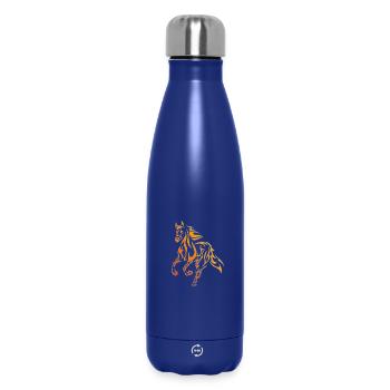 Flammenpferd Linienkunst - Thermosflasche 500 ml - Dunkelblau  - Vorne