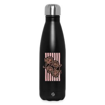 Visuell-Radfahren-Sommer-trendy-Pink-Pale-Minimali - Thermosflasche 500 ml - Schwarz - Vorne