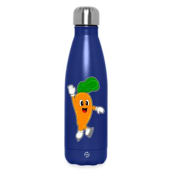 Carotte Patinage sur glace Patins à glace Sports d’hiver - Bouteille isotherme 500 ml - bleu foncé  - Devant