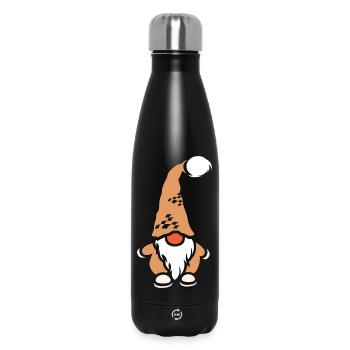 Secret Santa Christmas Xmas Cute Comic Red Nose Icon - Insulated Water Bottle 500 ml - black - Front
