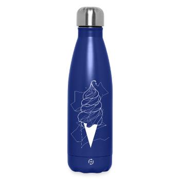 Eiswaffel Zeichnung - Thermosflasche 500 ml - Dunkelblau  - Vorne