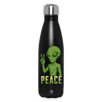 Peace Alien - Insulated Water Bottle 500 ml - black - Front