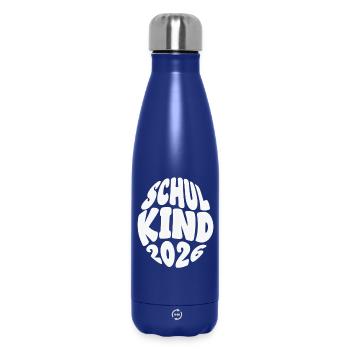 Schulkind 2026 Rundschrift - Thermosflasche 500 ml - Dunkelblau  - Vorne