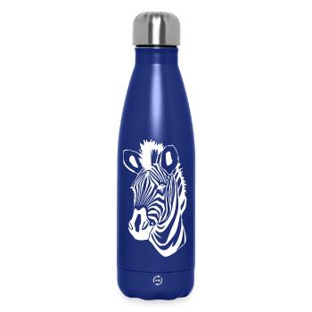 Zebra T-shirt Geschenk - Thermosflasche 500 ml - Dunkelblau  - Vorne