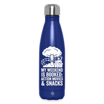 Kino-Wochenende: Actionfilme & Snacks - Thermosflasche 500 ml - Dunkelblau  - Vorne