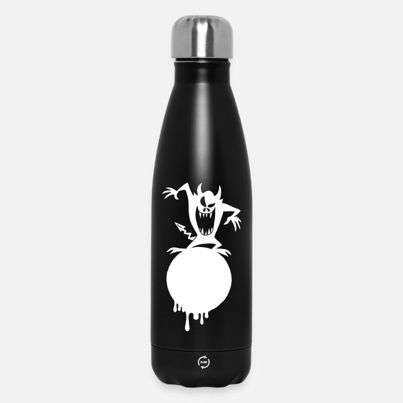 Das Monster auf dem weißen Planeten - Thermosflasche 500 ml - Schwarz
