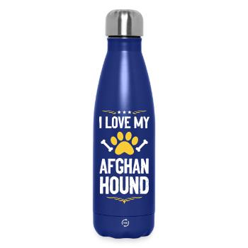 Ich liebe mein Afghan Hound - Thermosflasche 500 ml - Dunkelblau  - Vorne