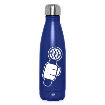 Microphone Check Hip-Hop Design | Rap Mic DJ  - Thermosflasche 500 ml - Dunkelblau  - Vorne