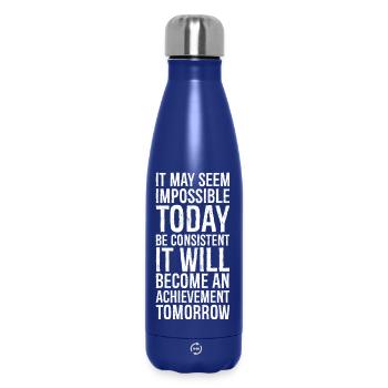 it may seem impossible today be consistent it - Thermosflasche 500 ml - Dunkelblau  - Vorne